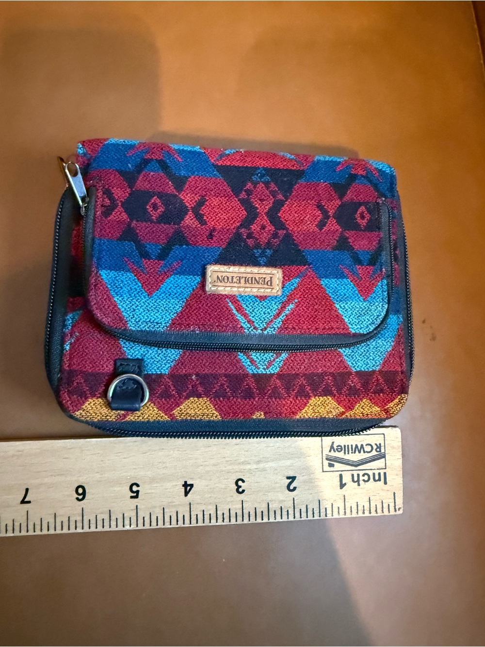 Pendleton Red & Blue Crossbody bag no strap Southwestern - Picture 6 of 8